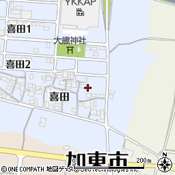 兵庫県加東市喜田131周辺の地図
