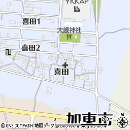 兵庫県加東市喜田110-2周辺の地図