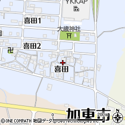 兵庫県加東市喜田110周辺の地図