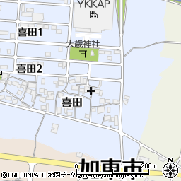兵庫県加東市喜田127周辺の地図
