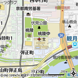 京都府京都市伏見区桃陵町1周辺の地図