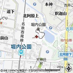愛知県安城市堀内町安下1周辺の地図