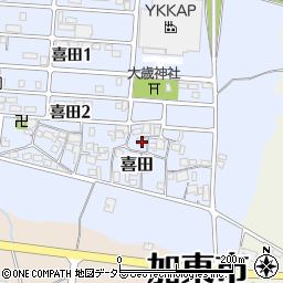 兵庫県加東市喜田110-4周辺の地図
