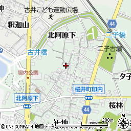 愛知県安城市桜井町印内南分88周辺の地図