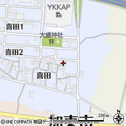 兵庫県加東市喜田2丁目8周辺の地図