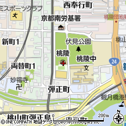 京都府京都市伏見区桃陵町4周辺の地図