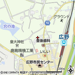 兵庫県三田市広野28周辺の地図