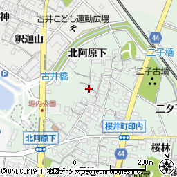 愛知県安城市桜井町印内南分87周辺の地図