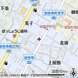 愛知県岡崎市法性寺町周辺の地図