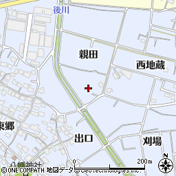 愛知県常滑市久米親田107周辺の地図