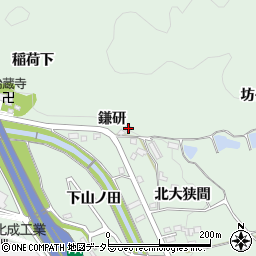 愛知県岡崎市保母町鎌研15周辺の地図