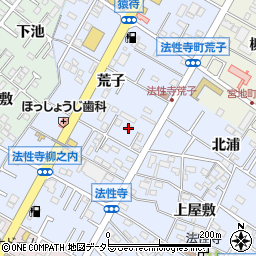 愛知県岡崎市法性寺町荒子73周辺の地図