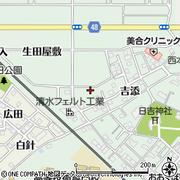 愛知県岡崎市美合町天白周辺の地図