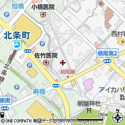 兵庫県加西市北条町横尾331-2周辺の地図