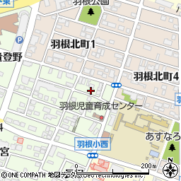 愛知県岡崎市羽根町池脇周辺の地図