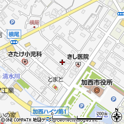 兵庫県加西市北条町横尾1119周辺の地図