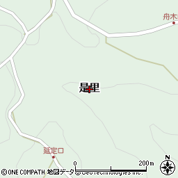 岡山県赤磐市是里周辺の地図