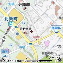 兵庫県加西市北条町横尾332周辺の地図