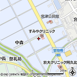 愛知県知多郡阿久比町宮津宮天神周辺の地図