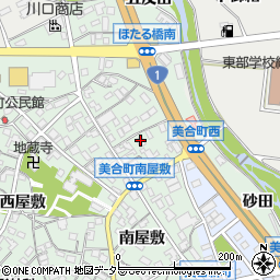 愛知県岡崎市美合町北屋敷周辺の地図