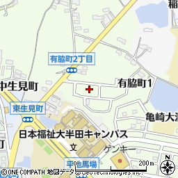 愛知県半田市有脇町2丁目周辺の地図