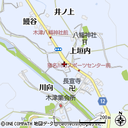 兵庫県川辺郡猪名川町木津13周辺の地図