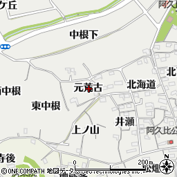 愛知県知多郡阿久比町阿久比元荒古周辺の地図