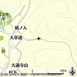 愛知県新城市長篠（大草連）周辺の地図