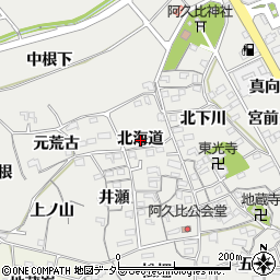 愛知県知多郡阿久比町阿久比北海道周辺の地図