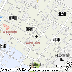 愛知県岡崎市宮地町郷西19周辺の地図