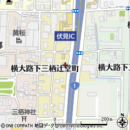 京都府京都市伏見区横大路下三栖辻堂町周辺の地図