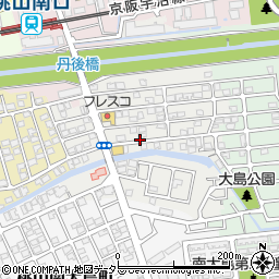 京都府京都市伏見区桃山町養斉周辺の地図