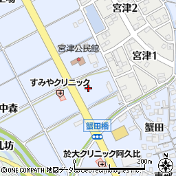 愛知県知多郡阿久比町宮津二子東周辺の地図
