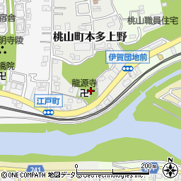 京都府京都市伏見区桃山町本多上野周辺の地図