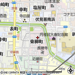 京都府京都市伏見区東柳町周辺の地図