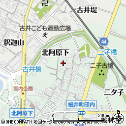 愛知県安城市桜井町印内北分周辺の地図