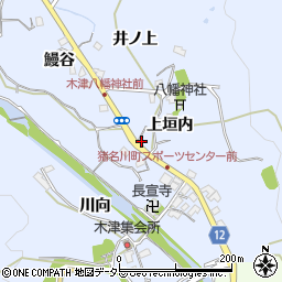 兵庫県川辺郡猪名川町木津12周辺の地図