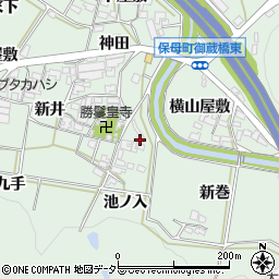 愛知県岡崎市保母町三反田周辺の地図
