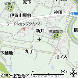 愛知県岡崎市保母町新井周辺の地図