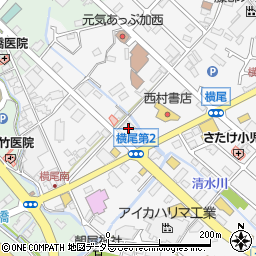 兵庫県加西市北条町横尾302周辺の地図