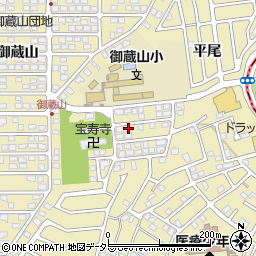 京都府宇治市木幡御蔵山45-22周辺の地図