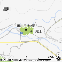 兵庫県川西市黒川尾上周辺の地図
