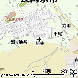 京都府長岡京市長法寺濁り池谷3周辺の地図