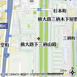 京都府京都市伏見区横大路下三栖山殿周辺の地図