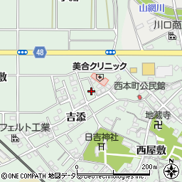 愛知県岡崎市美合町池下周辺の地図