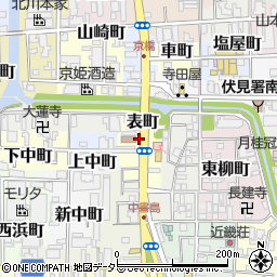 京都府京都市伏見区表町周辺の地図