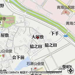 愛知県常滑市金山大屋敷周辺の地図