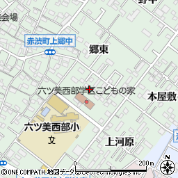愛知県岡崎市赤渋町道本周辺の地図