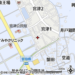 愛知県知多郡阿久比町宮津野添周辺の地図