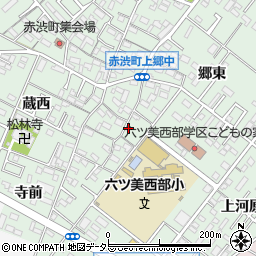 愛知県岡崎市赤渋町下郷中周辺の地図